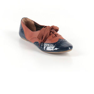 Navy and brown oxfords